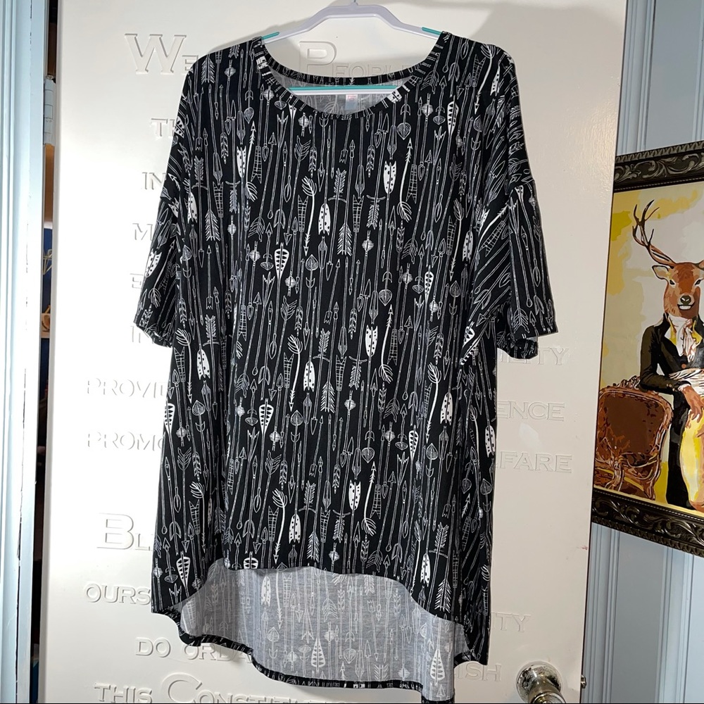 LLR Irma 3x- Short sleeved high-low tunic